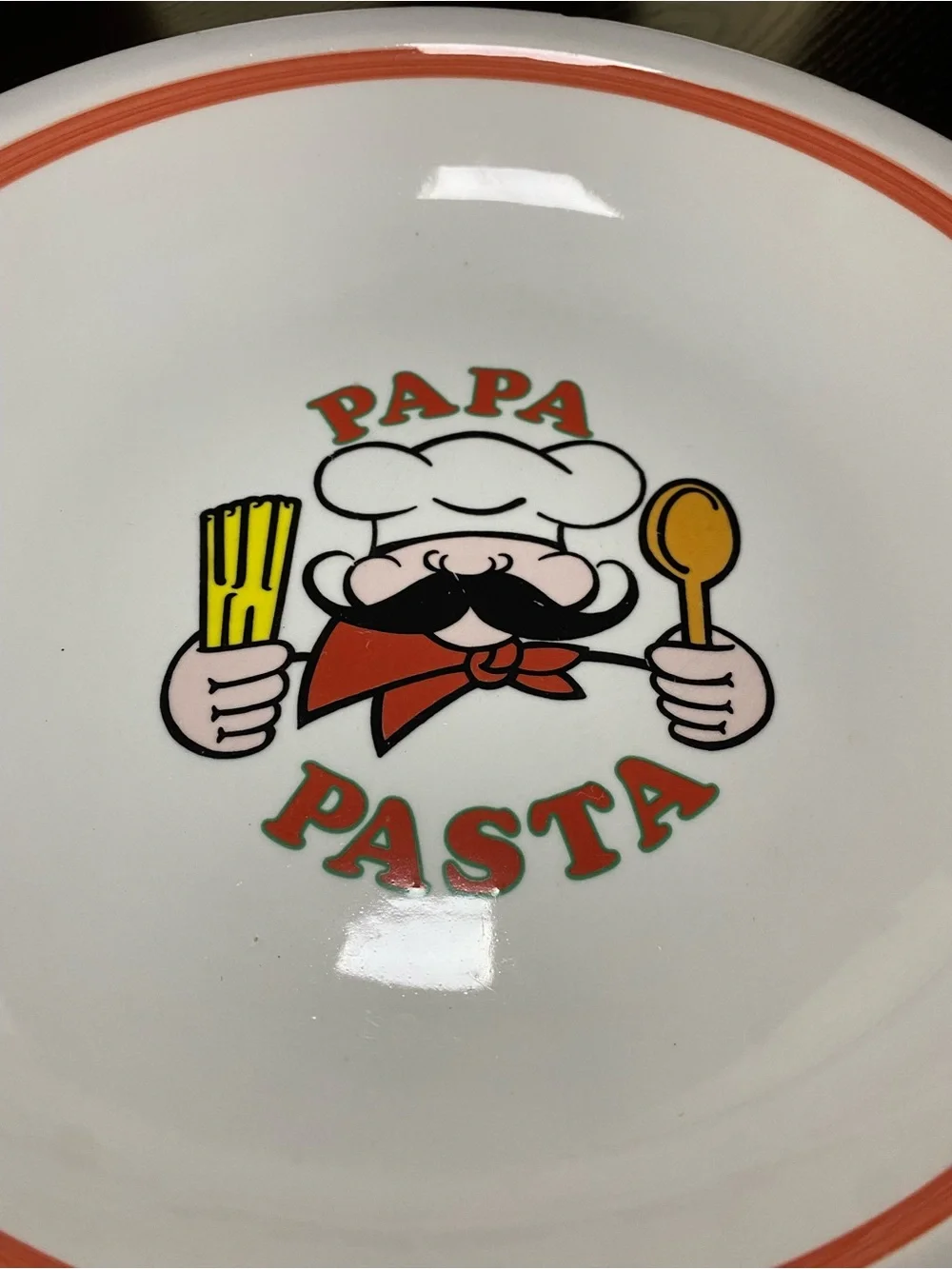 Made in Italy decorative Papa Pasta Ceramic Pasta Bowl - 13 in